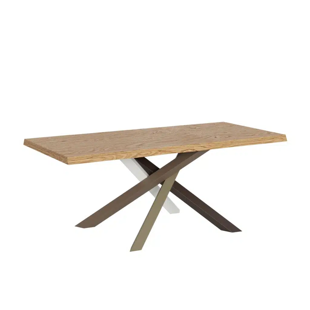 Tavolo fisso 180x90 cm Versalux rovere scortecciato gambe multicolore 4/C - foto 2
