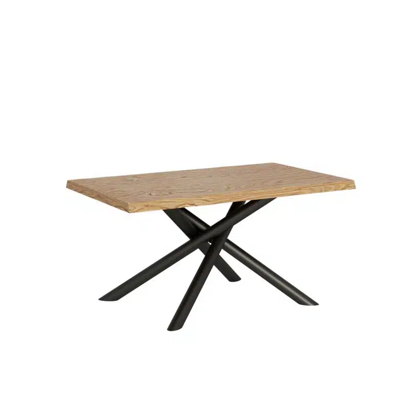 Tavolo fisso 140x90 cm Vindral rovere scortecciato gambe antracite - foto 2