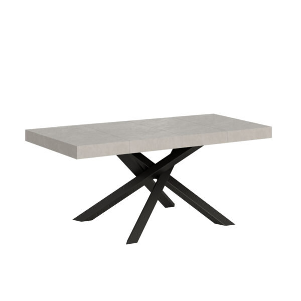 Tavolo allungabile 120/224x90 cm Volantis Premium cashmere gambe antracite