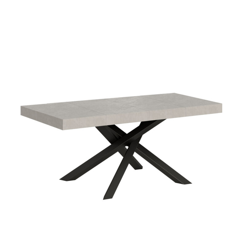 Tavolo allungabile 140/244x90 cm Volantis Premium cashmere gambe antracite