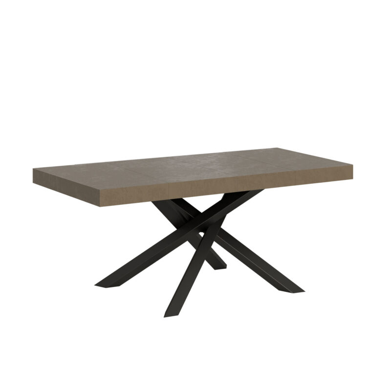 Tavolo allungabile 120/224x90 cm Volantis Premium tortora gambe antracite