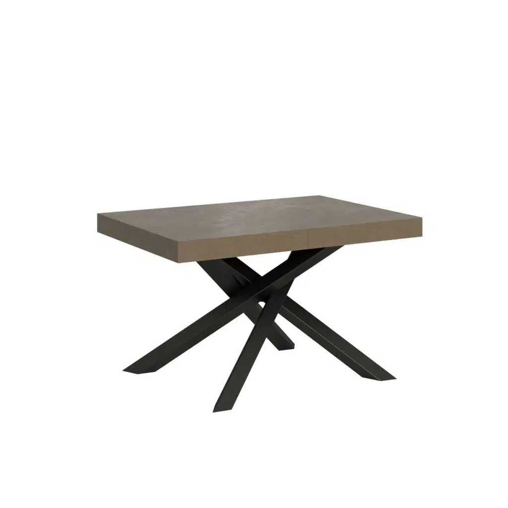Tavolo allungabile 120/380x90 cm Volantis tortora gambe antracite - foto 1