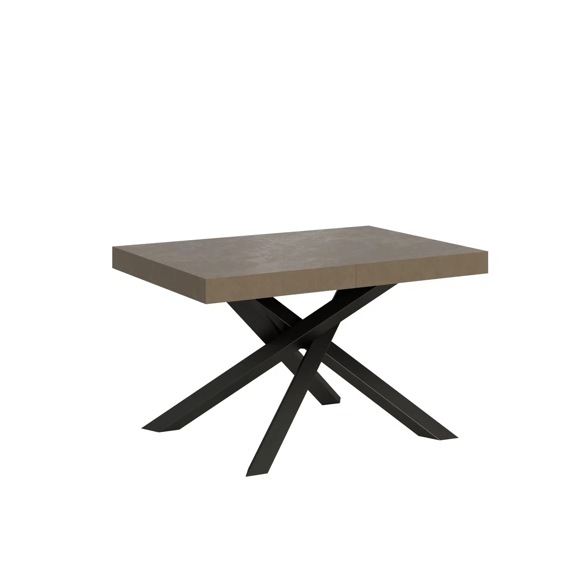 Tavolo allungabile 120/224x90 cm Volantis tortora gambe antracite