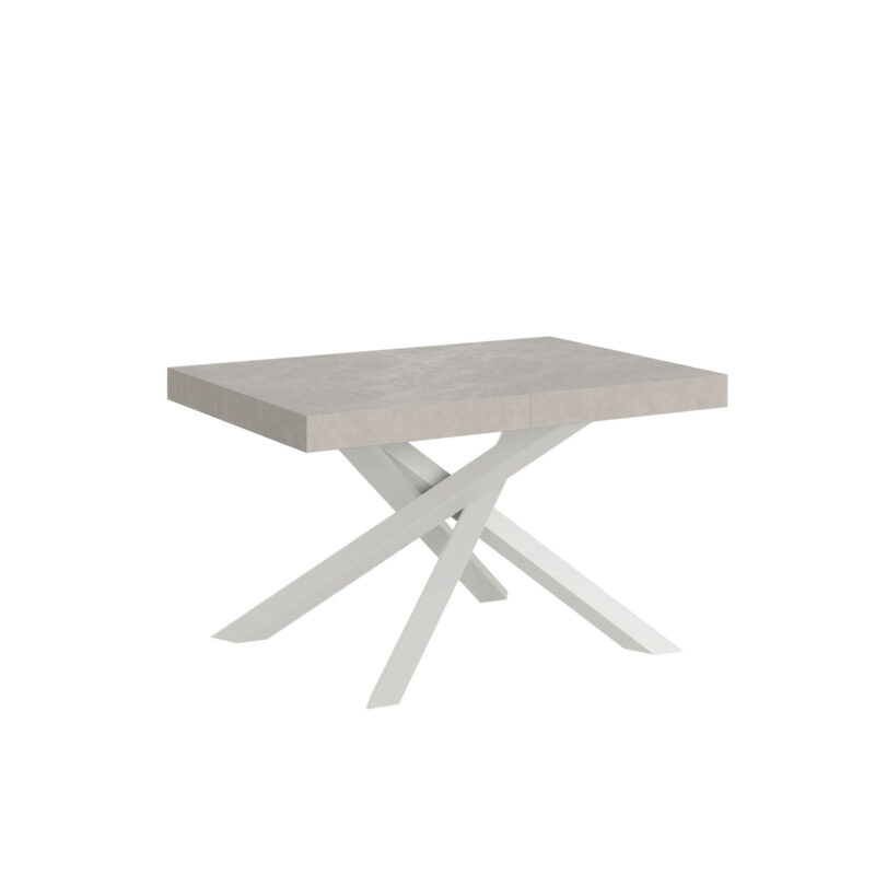 Tavolo allungabile 140/244x90 cm Volantis cashmere gambe bianche
