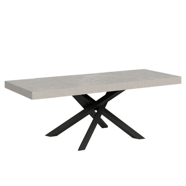 Tavolo allungabile 160/264x90 cm Volantis Premium cashmere gambe antracite