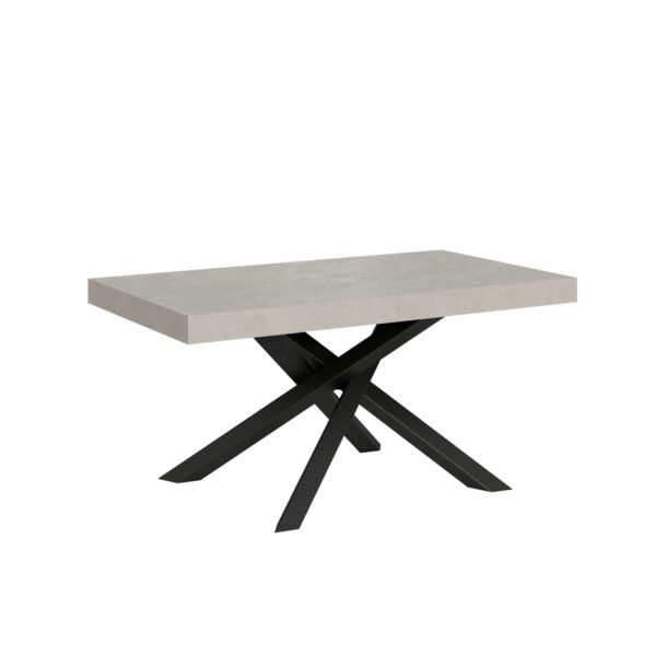 Tavolo allungabile 160/264x90 cm Volantis cashmere gambe antracite