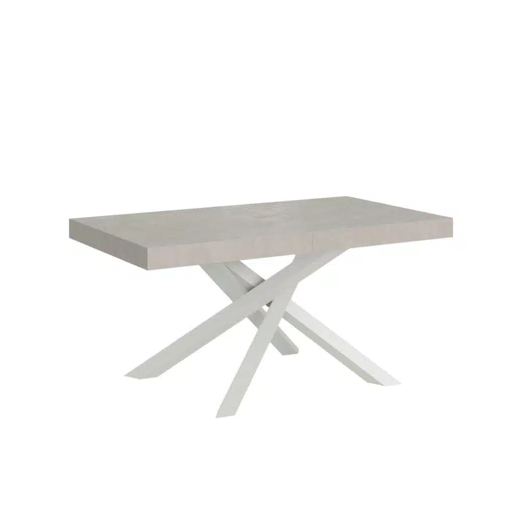 Tavolo allungabile 160/420x90 cm Volantis cashmere gambe bianche - foto 1