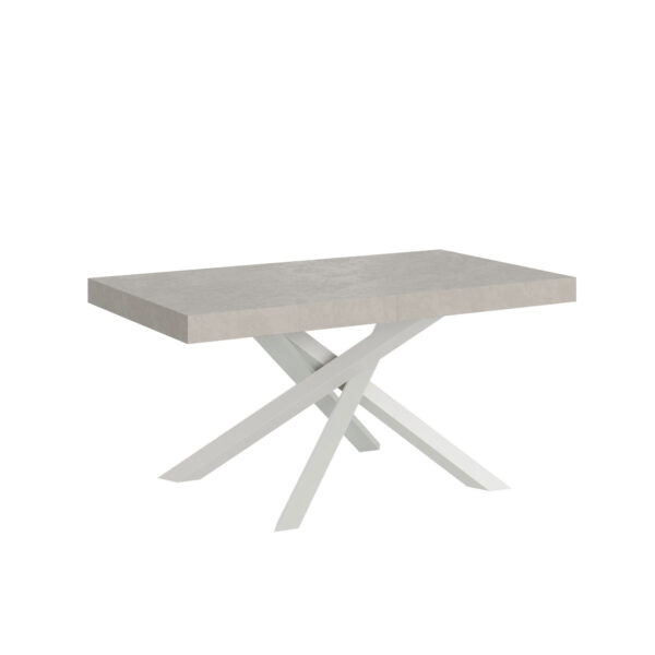 Tavolo allungabile 160/264x90 cm Volantis cashmere gambe bianche