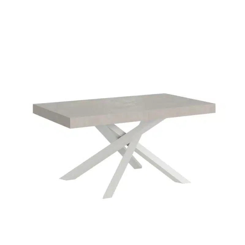 Tavolo allungabile 160/420x90 cm Volantis cashmere gambe bianche - foto 1