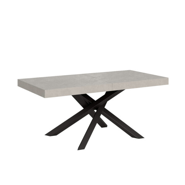 Tavolo allungabile 180/284x90 cm Volantis cashmere gambe antracite