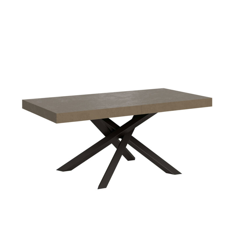 Tavolo allungabile 180/284x90 cm Volantis tortora gambe antracite