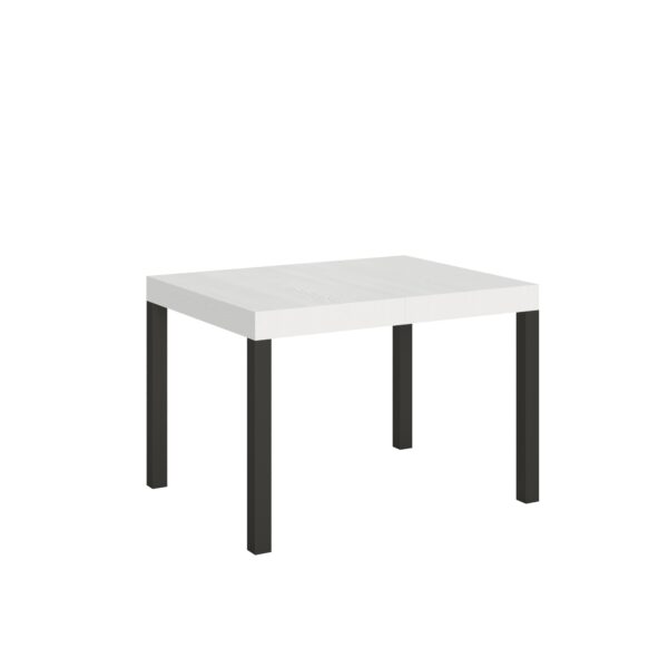Tavolo allungabile 110/194x70 cm Everyday bianco frassino gambe antracite