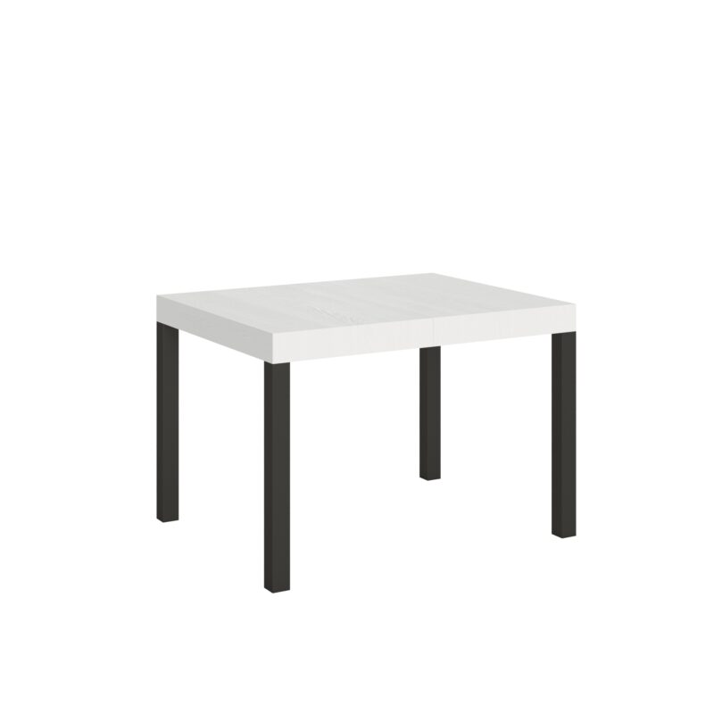 Tavolo allungabile 110/194x70 cm Everyday bianco frassino gambe antracite