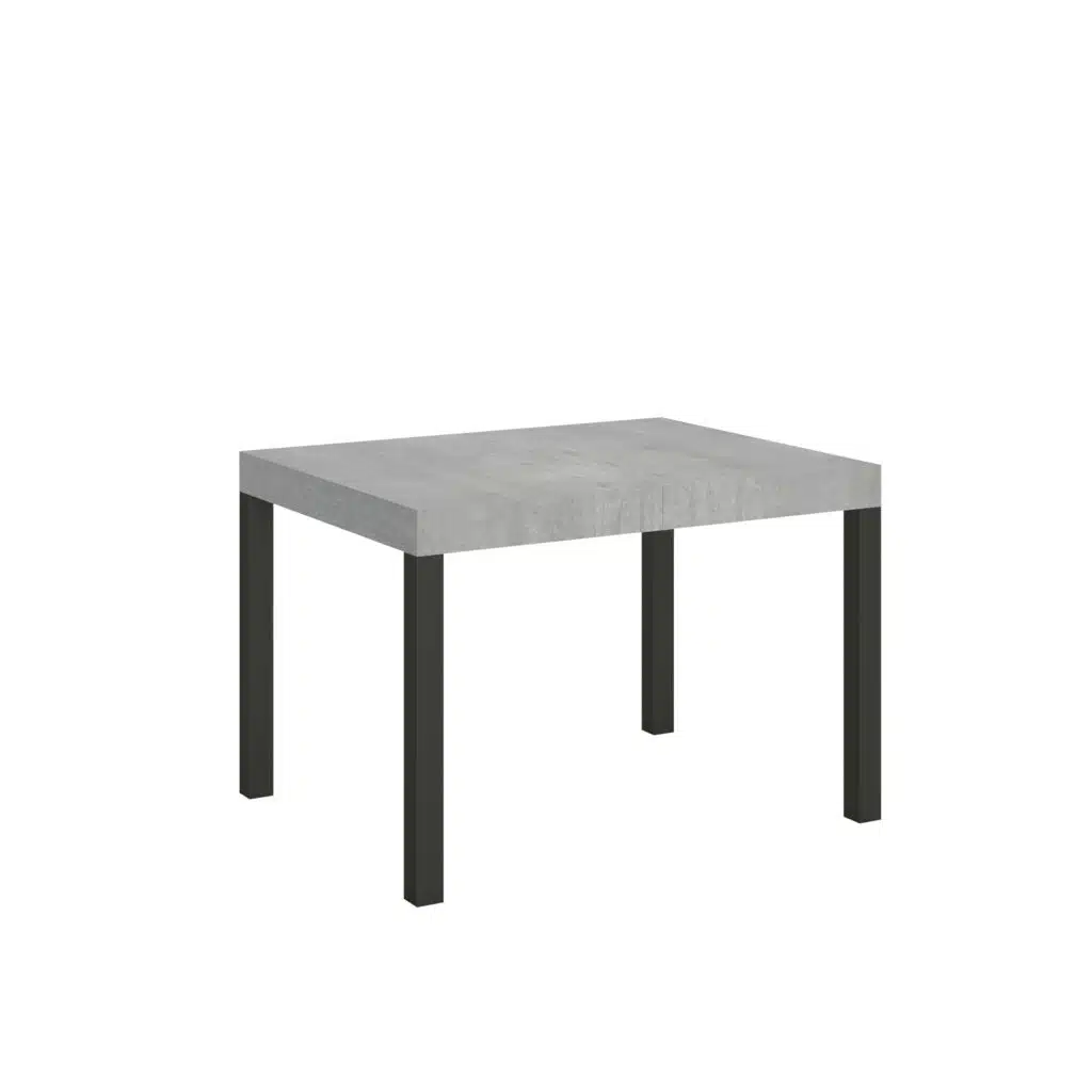 Tavolo allungabile 120/204x80 cm Everyday cemento gambe antracite - foto 1