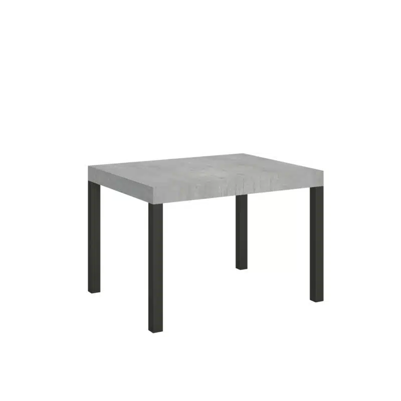 Tavolo allungabile 120/204x80 cm Everyday cemento gambe antracite - foto 1