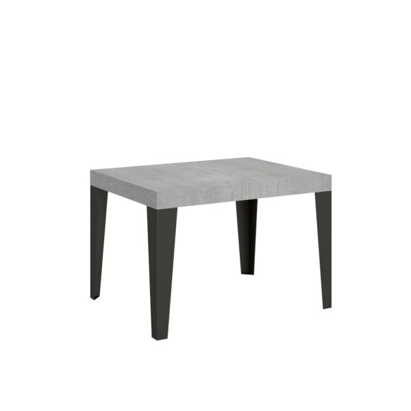 Tavolo allungabile 120/204x80 cm Flame cemento gambe antracite