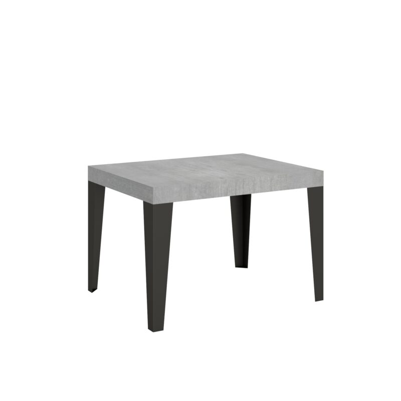 Tavolo allungabile 110/194x70 cm Flame cemento gambe antracite
