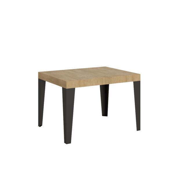 Tavolo allungabile 120/204x80 cm Flame quercia natura gambe antracite