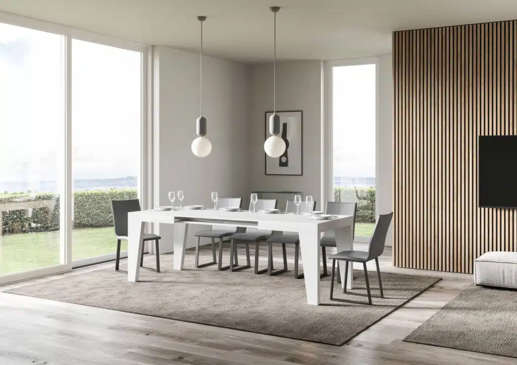 Tavolo allungabile 120/224x90 cm Naxy bianco frassino - foto 3