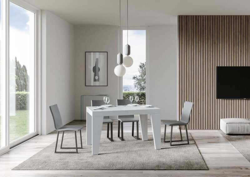 Tavolo allungabile 130/390x90 cm Naxy bianco frassino - immagine 2
