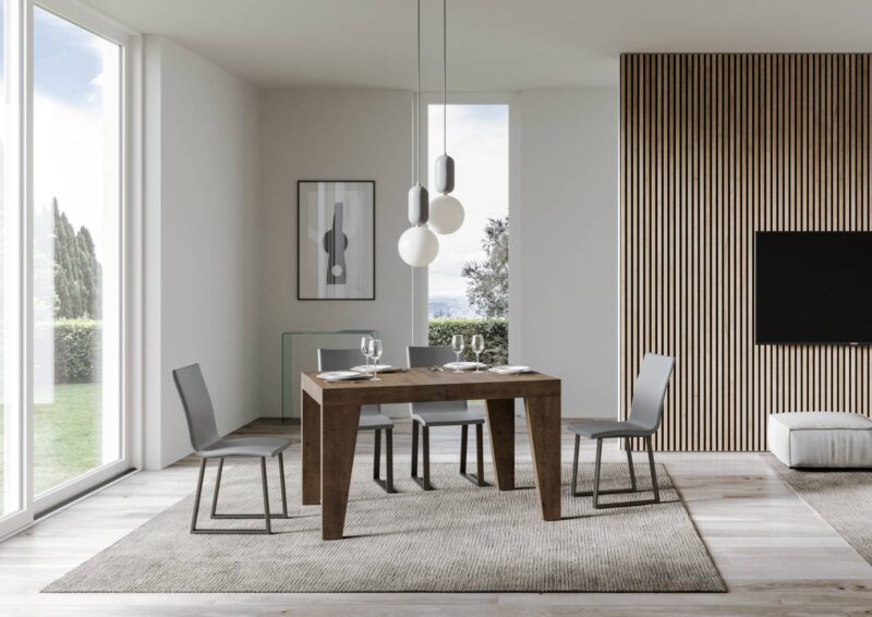 Tavolo allungabile 120/224x90 cm Naxy noce - immagine 2