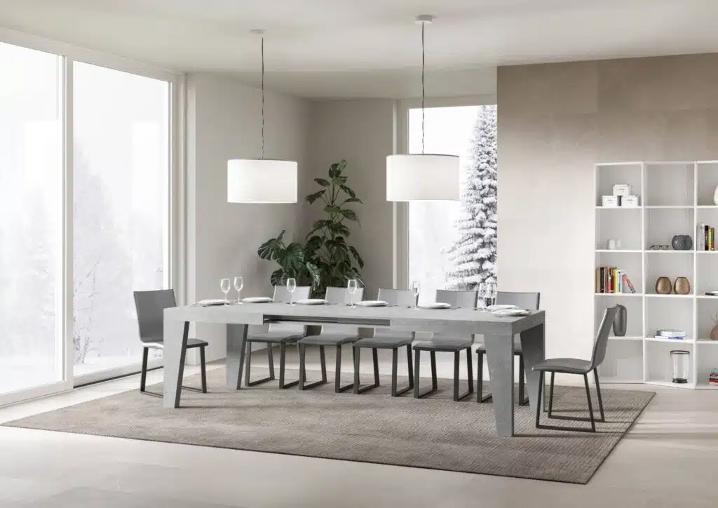Tavolo allungabile 160/264x90 cm Naxy cemento - foto 3