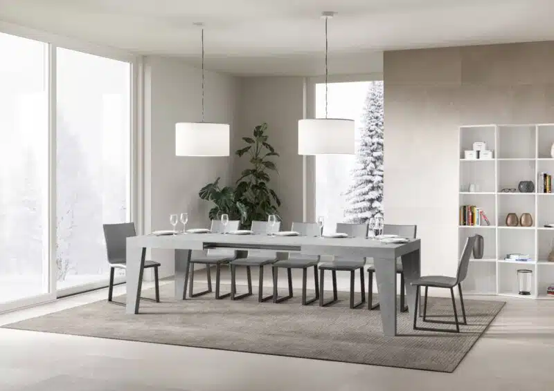 Tavolo allungabile 160/264x90 cm Naxy cemento - foto 3