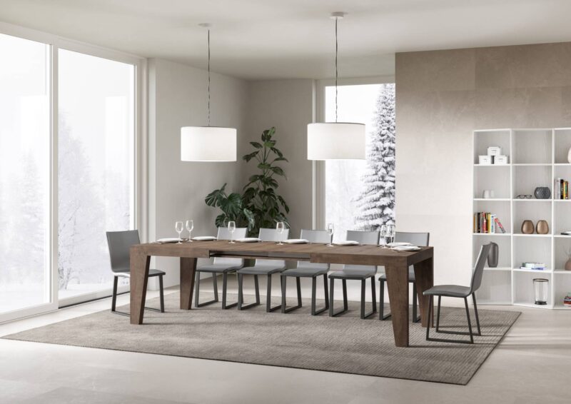 Tavolo allungabile 200/304x90 cm Naxy noce - immagine 3