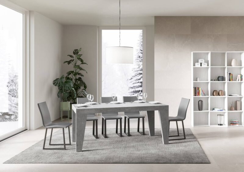 Tavolo allungabile 180/284x90 cm Naxy Premium cemento - immagine 2