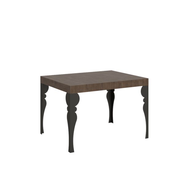 Tavolo allungabile 120/204x80 cm Paxon noce gambe antracite