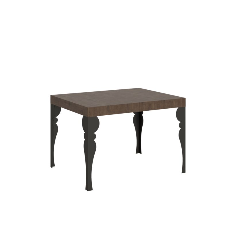 Tavolo allungabile 110/194x70 cm Paxon noce gambe antracite