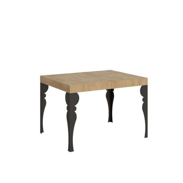 Tavolo allungabile 120/204x80 cm Paxon quercia natura gambe antracite
