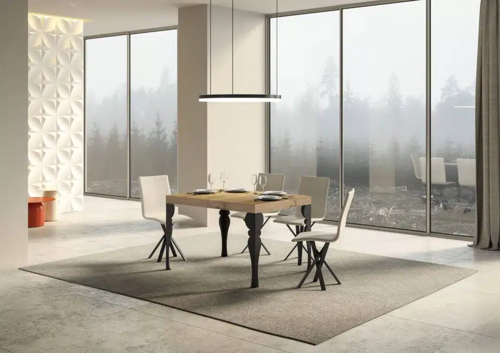 Tavolo allungabile 120/224x90 cm Paxon quercia natura gambe antracite - foto 2