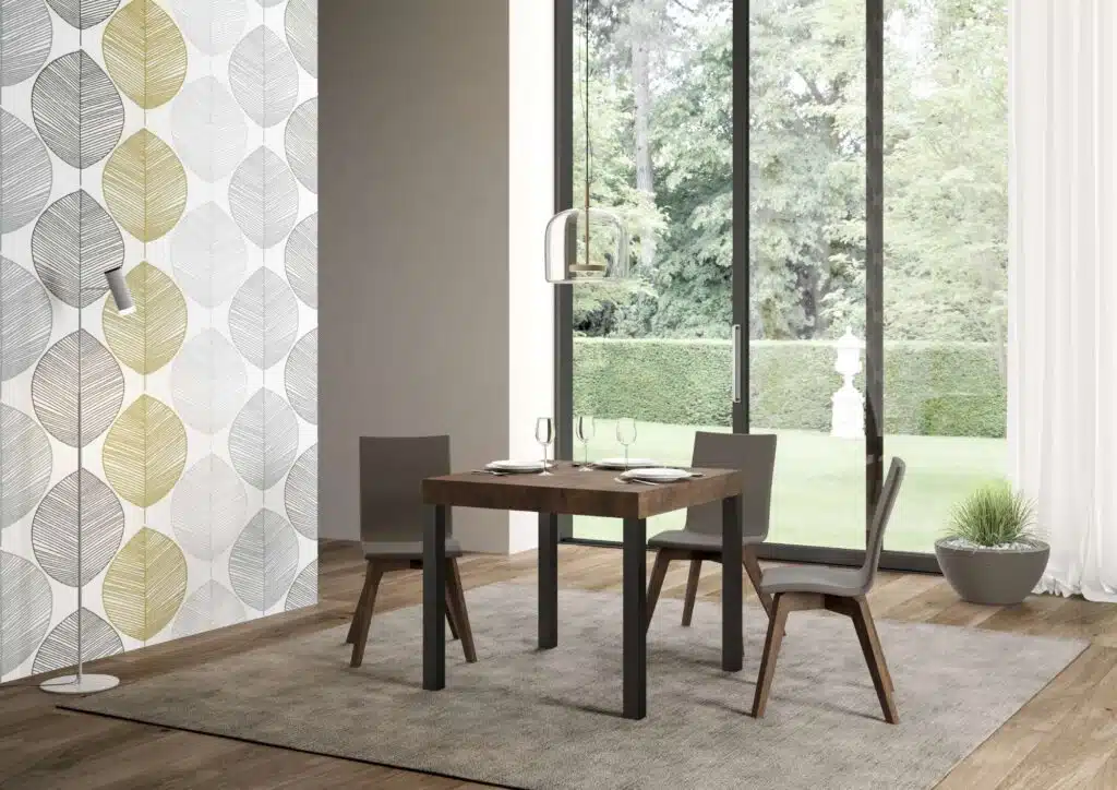 Tavolo allungabile 90/246x90 cm Everyday Premium noce gambe antracite - foto 2