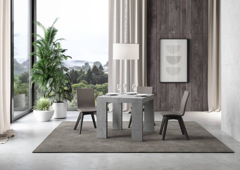 Tavolo allungabile 90/246x90 cm Roxell Premium cemento - immagine 2