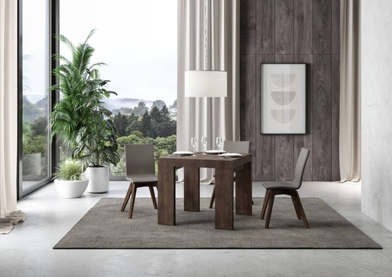 Tavolo allungabile 90/246x90 cm Roxell Premium noce - immagine 2