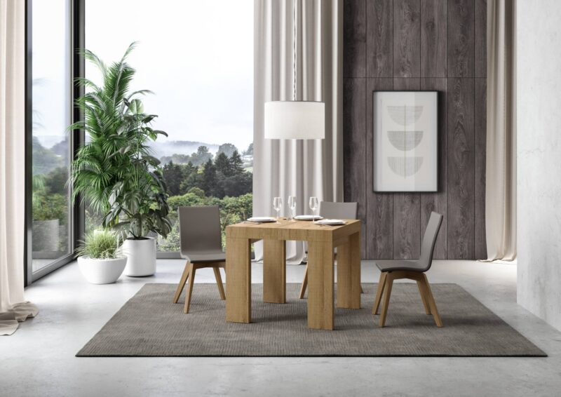 Tavolo allungabile 90/246x90 cm Roxell Premium quercia natura - immagine 2
