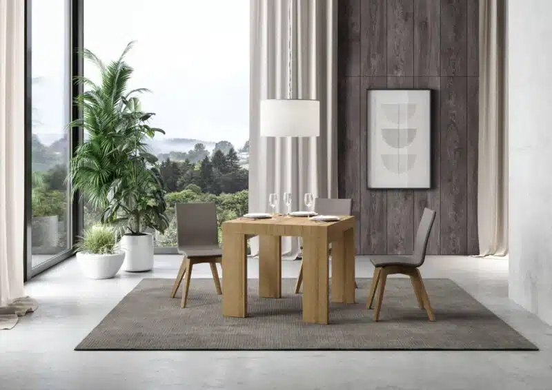Tavolo allungabile 90/246x90 cm Roxell quercia natura - foto 2