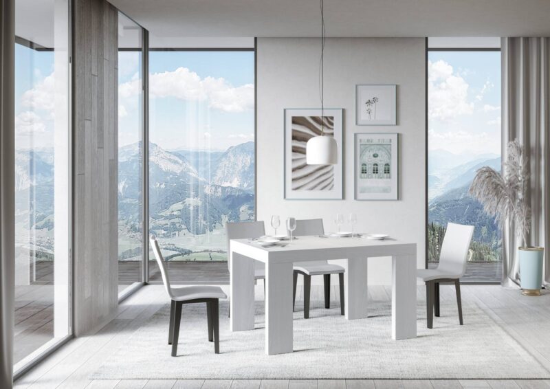Tavolo allungabile 120/380x90 cm Roxell bianco frassino - immagine 2