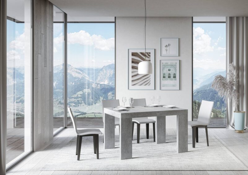 Tavolo allungabile 130/390x90 cm Roxell cemento - immagine 2