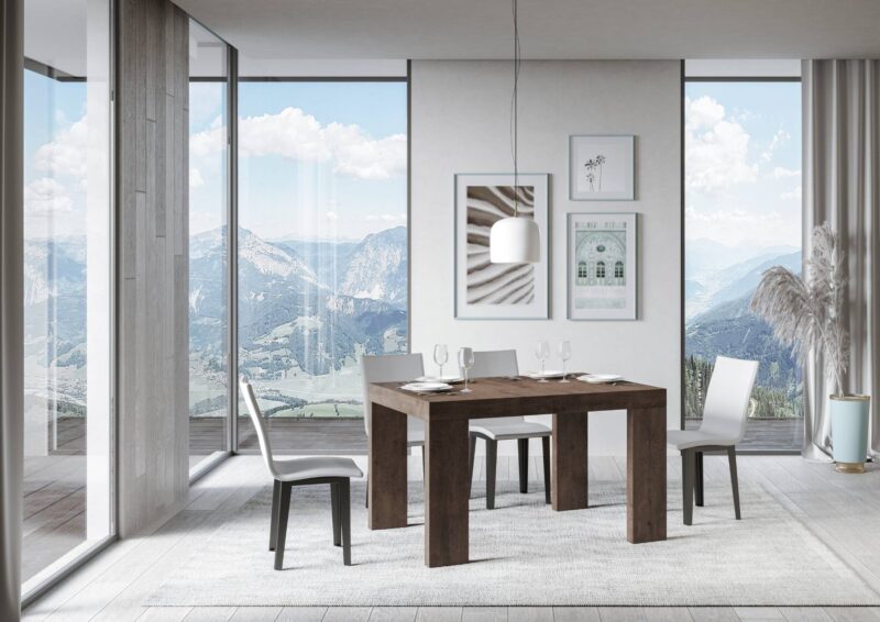 Tavolo allungabile 130/390x90 cm Roxell noce - immagine 2