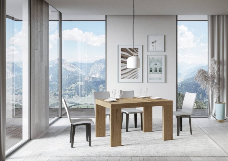Tavolo allungabile 130/390x90 cm Roxell quercia natura - immagine 2