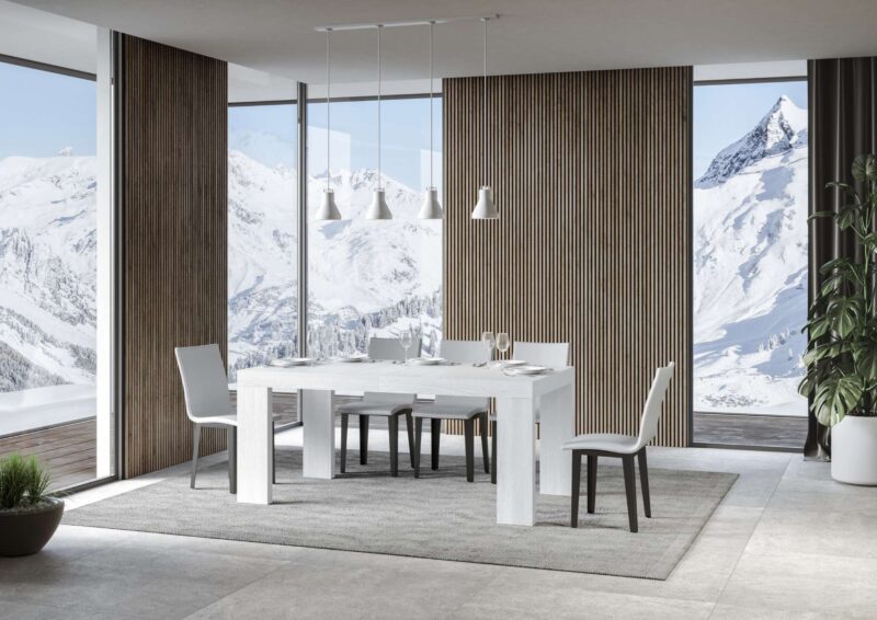 Tavolo allungabile 200/304x90 cm Roxell bianco frassino - immagine 2