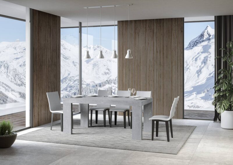 Tavolo allungabile 180/284x90 cm Roxell Premium cemento - immagine 2