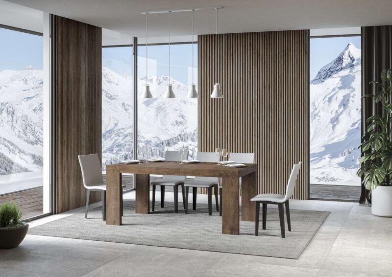 Tavolo allungabile 200/304x90 cm Roxell noce - immagine 2