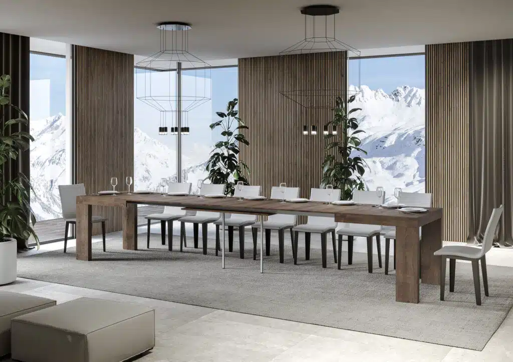 Tavolo allungabile 200/460x90 cm Roxell noce - foto 4