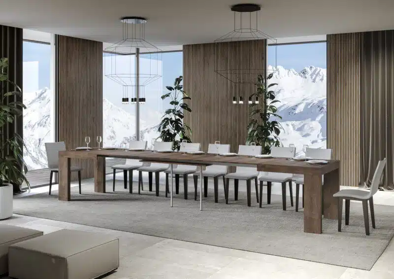 Tavolo allungabile 200/460x90 cm Roxell noce - foto 4
