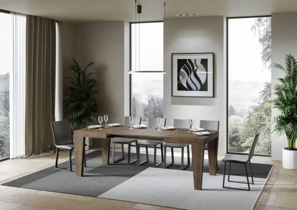 Tavolo allungabile 120/224x90 cm Spimbo noce - foto 3