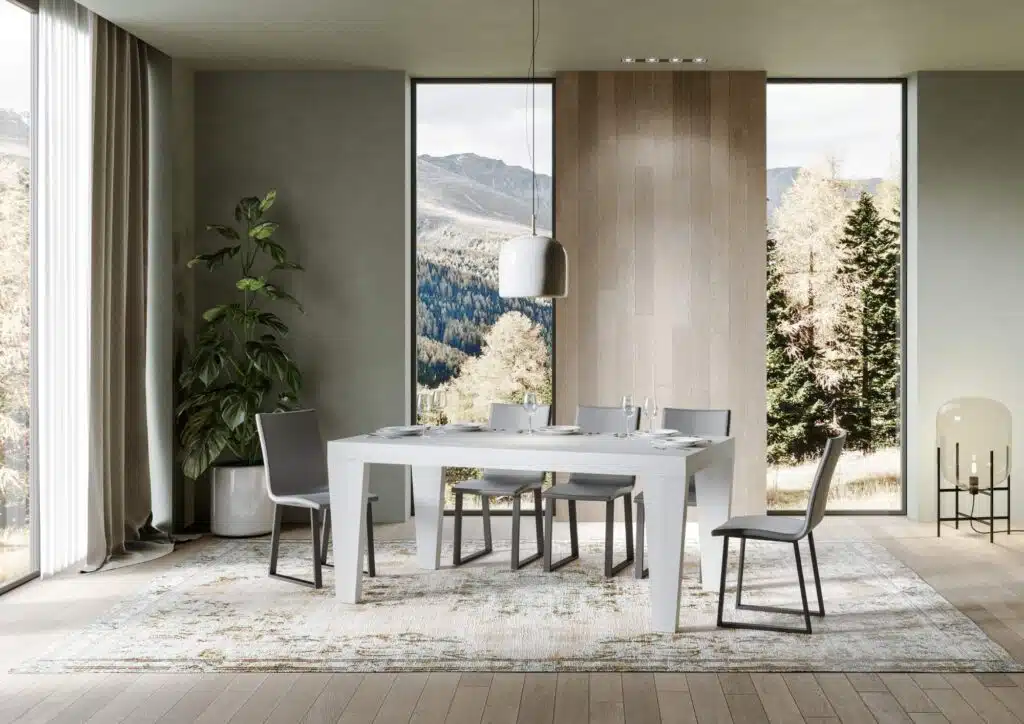 Tavolo allungabile 180/284x90 cm Spimbo bianco frassino - foto 2
