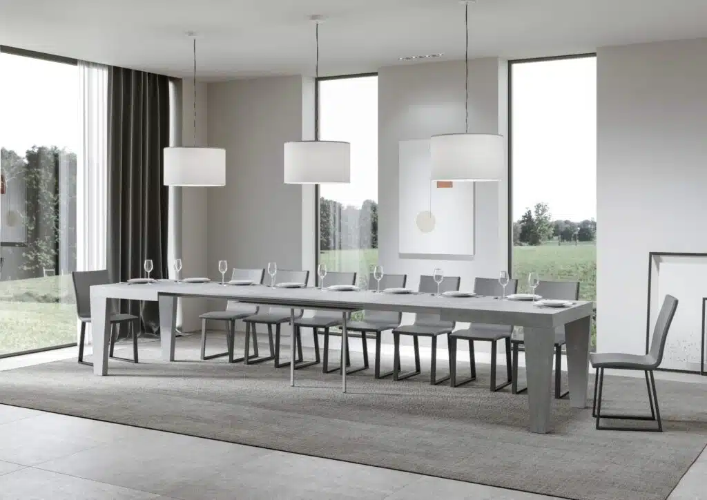 Tavolo allungabile 140/400x90 cm Spimbo cemento - foto 4